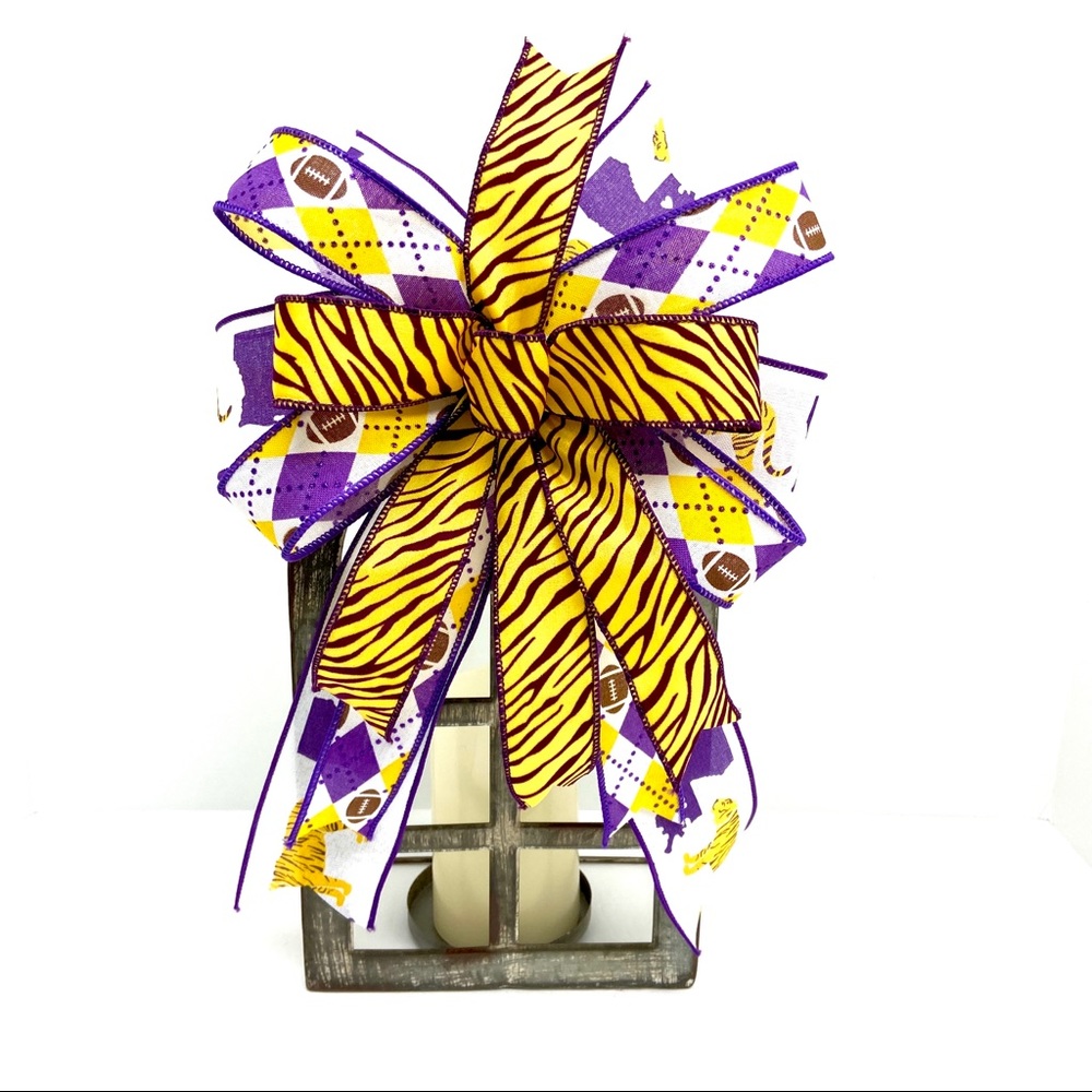 Fall Football Bow for Wreath